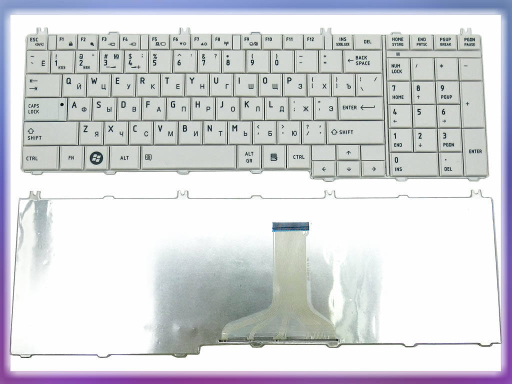 Клавиатура для Toshiba Satellite C650, L650, L670, L675, L675D, C655, C660, C665, L655, L670, L750, L755,, Белый
Клавиатура для Toshiba Satellite C650, L650, L670, L675, L675D, C655, C660, C665, L655, L670, L750, L755,, Белый