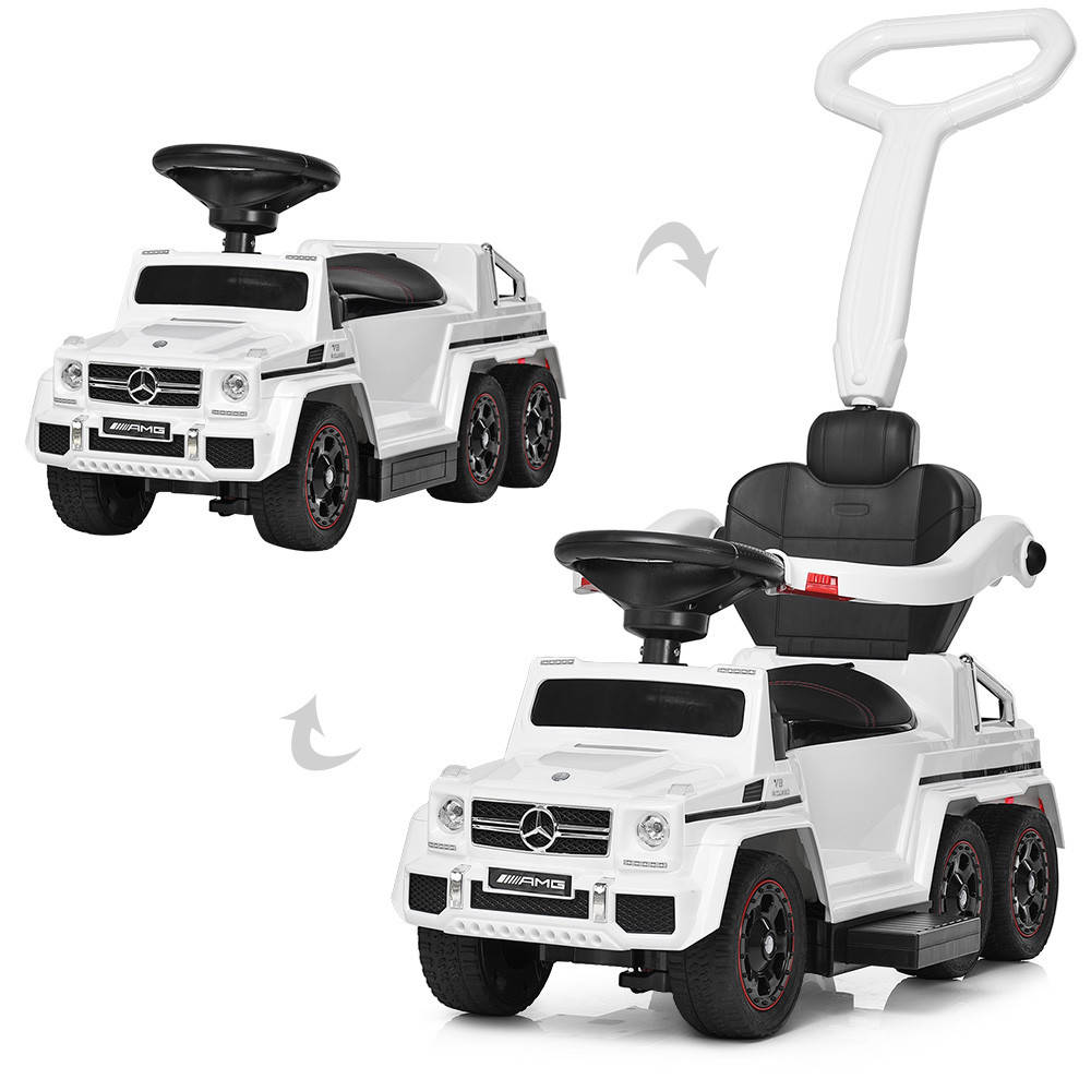 Детский электромобиль Mercedes (мотор 15w, аккум, MP3) каталка-толокар Bambi M 3853EL-1 Белый