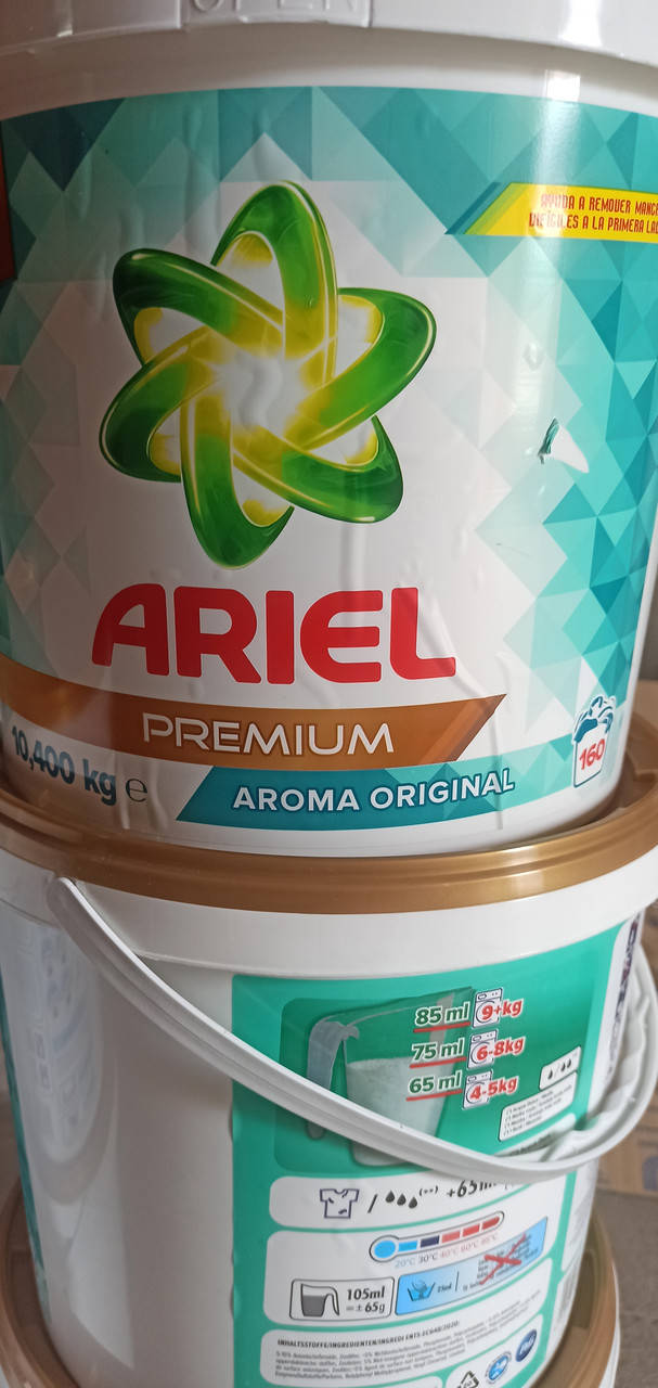 Стиральный порошок для стирки белья Ariel Universal premium 10,4 кг ведро универсальный 160 ст
Стиральный порошок для стирки белья Ariel Universal premium 10,4 кг ведро универсальный 160 ст
