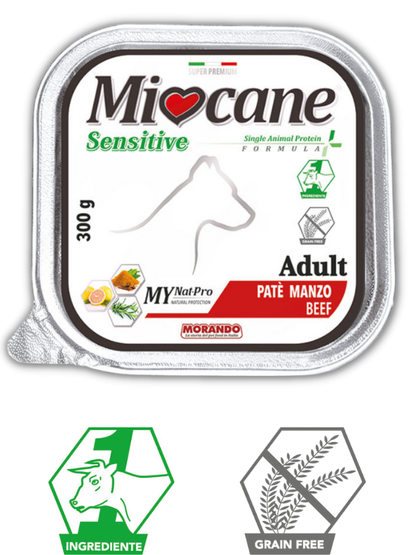 Монопротеиновые беззерновые консервы для собак Morando MioCane Sensitive Monoprotein, говядина 300 g
Монопротеиновые беззерновые консервы для собак Morando MioCane Sensitive Monoprotein, говядина 300 g