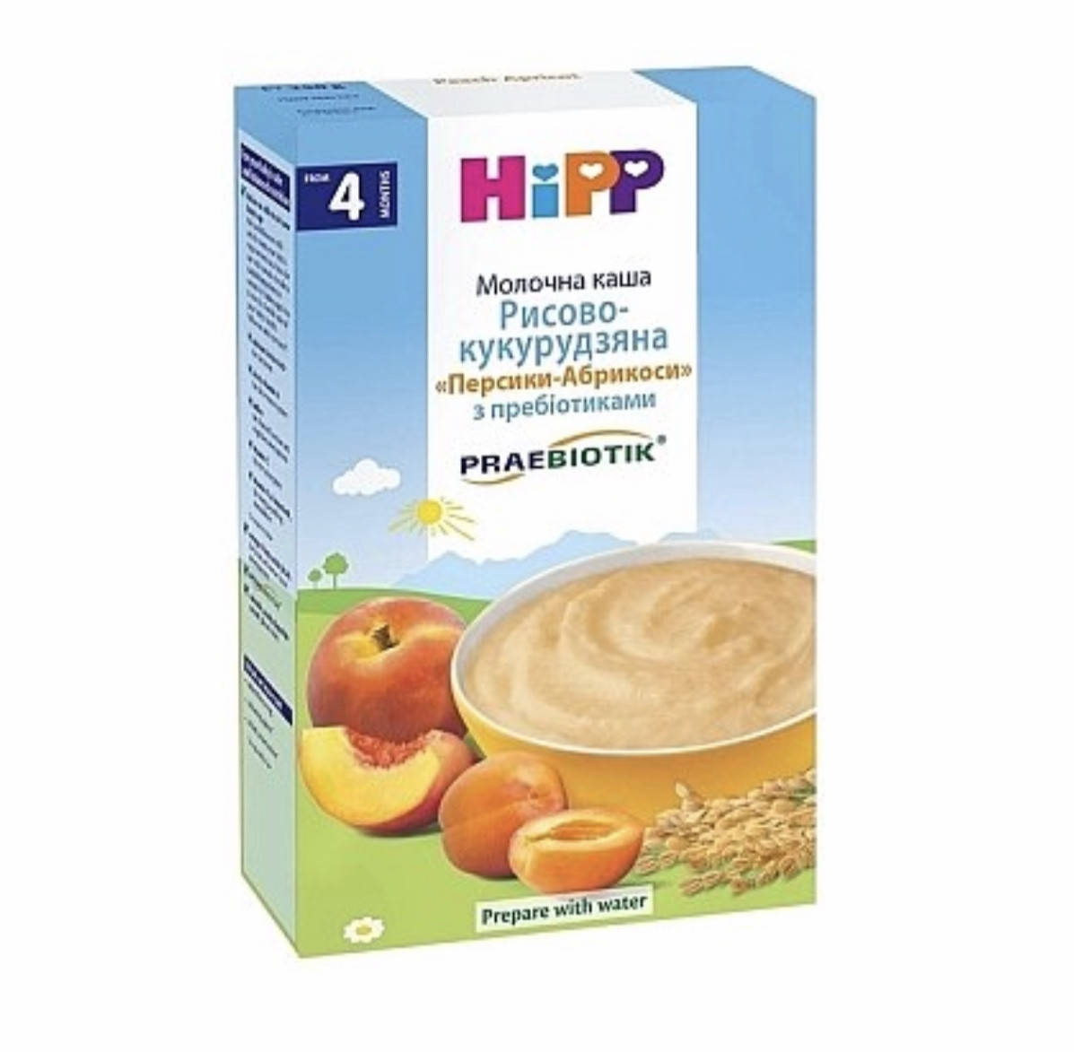 Каша молочная Рисово-кукурузная и Персик,абрикос с пребиотиками Hipp (Хипп)с 4 мес, 250 гр.Не содержит глютен.
Каша молочная Рисово-кукурузная и Персик,абрикос с пребиотиками Hipp (Хипп)с 4 мес, 250 гр.Не содержит глютен.