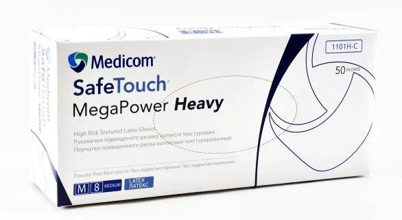 Перчатки латексные повышенного риска, без пудры, нестерильные SafeTouch MegaPower Heavy (18,5 г), Medicom, Синий
Перчатки латексные повышенного риска, без пудры, нестерильные SafeTouch MegaPower Heavy (18,5 г), Medicom, Синий