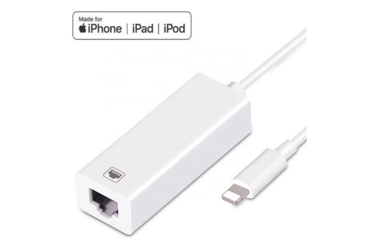Переходник для iPhone на RJ45 Ethetnet адаптер Lightning to LAN для iPad на RJ45 интернет кабель конвертер, Белый
Переходник для iPhone на RJ45 Ethetnet адаптер Lightning to LAN для iPad на RJ45 интернет кабель конвертер, Белый