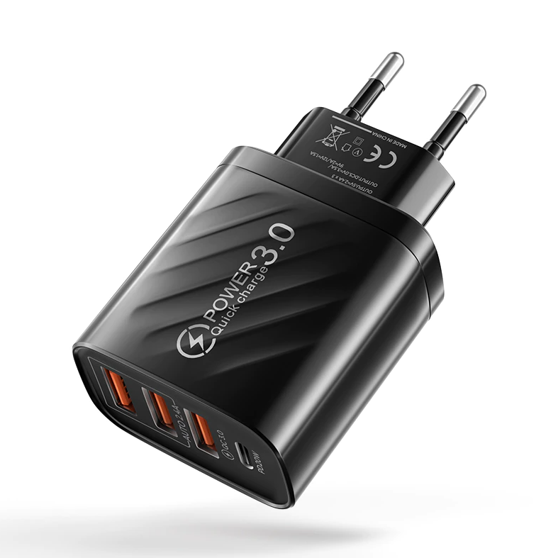 Сетевое зарядное устройство для быстрой зарядки 20W PD Type-C QC 3-USB зарядный блок зарядка для телефона XD5B, Черный
Сетевое зарядное устройство для быстрой зарядки 20W PD Type-C QC 3-USB зарядный блок зарядка для телефона XD5B, Черный