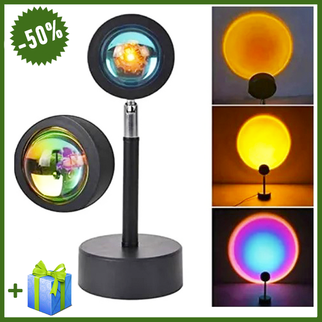 Проекционный светильник Sunset Lamp с эффектом заката, атмосферная лампа проектор с USB для дома, Черный
Проекционный светильник Sunset Lamp с эффектом заката, атмосферная лампа проектор с USB для дома, Черный