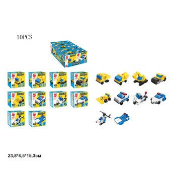 Конструктор BRICK 2105 Trans collector-Police engineering team 24-37дет.спак.10в./60/600/10шт.в кор.23,8*4,5
Конструктор BRICK 2105 Trans collector-Police engineering team 24-37дет.спак.10в./60/600/10шт.в кор.23,8*4,5