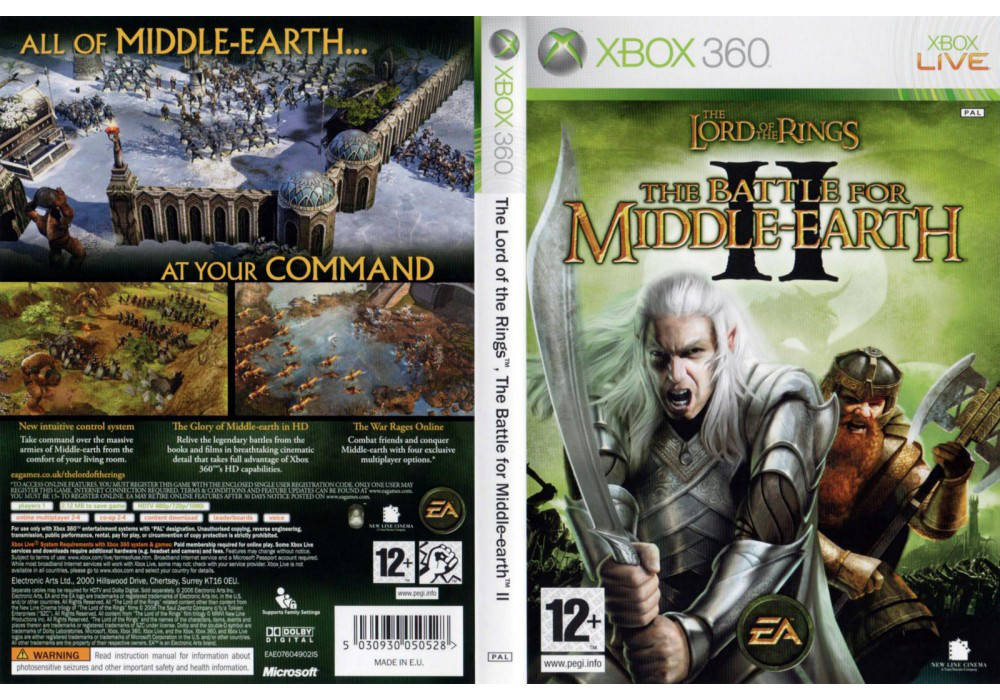 Игра для игровой консоли Xbox 360, The Lord of the Rings: The Battle for Middle-Earth II
Игра для игровой консоли Xbox 360, The Lord of the Rings: The Battle for Middle-Earth II