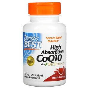 Коэнзим Q10 с высокой степенью всасывания с BioPerine, Doctor's Best, 100 мг, 120 капсул
Коэнзим Q10 с высокой степенью всасывания с BioPerine, Doctor's Best, 100 мг, 120 капсул