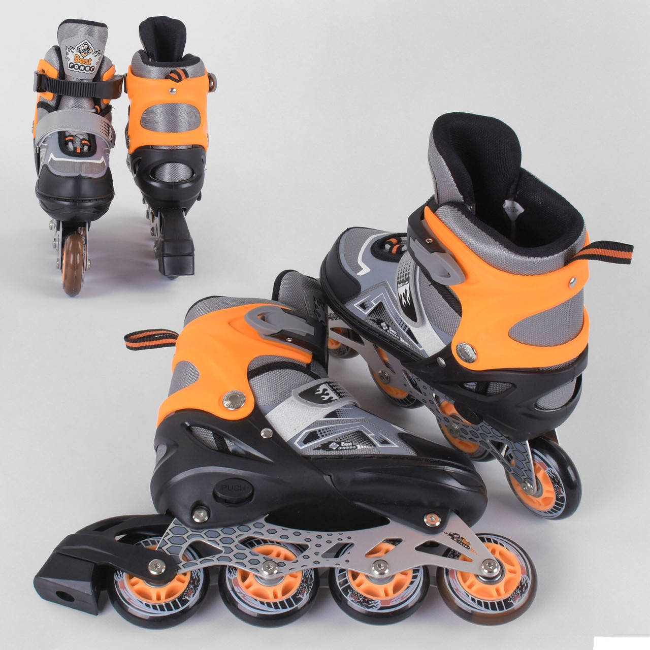 Ролики 5977-М Best Roller /размер 34-37/ цвет – ОРАНЖЕВЫЙ (6) колёса 
Ролики 5977-М Best Roller /размер 34-37/ цвет – ОРАНЖЕВЫЙ (6) колёса