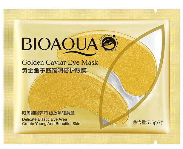 Патчи под глаза увлажняющие и разглаживающие c золотом и икрой Bioaqua Golden Caviar Eye Mask золотые 1 пара
Патчи под глаза увлажняющие и разглаживающие c золотом и икрой Bioaqua Golden Caviar Eye Mask золотые 1 пара