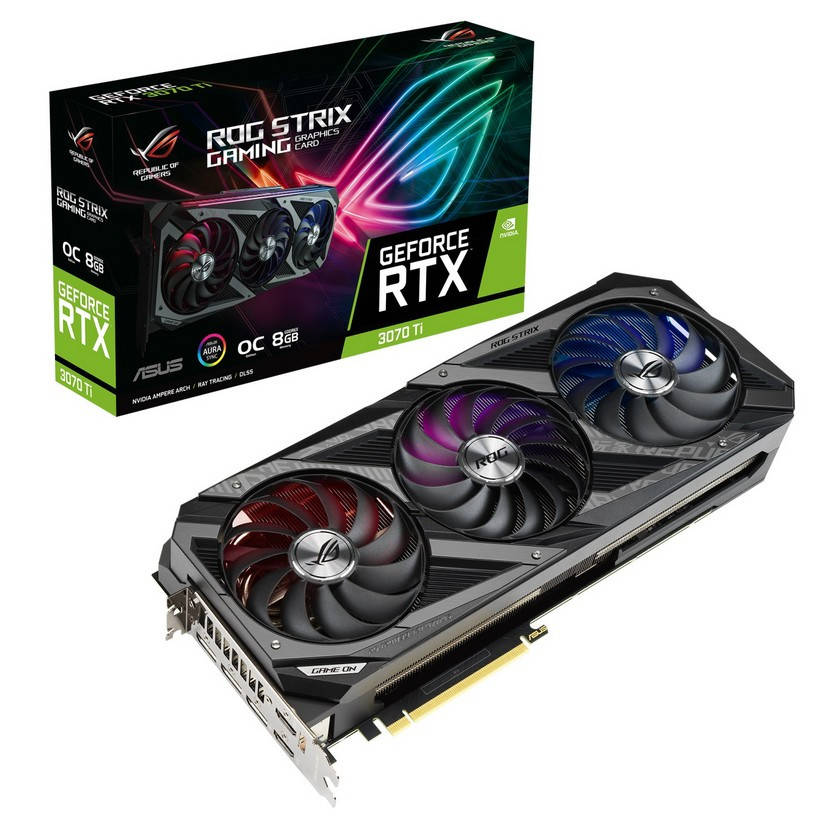 Видеокарта Asus GeForce RTX 3070 Ti 8GB GDDR6X ROG Strix Gaming OC (ROG-STRIX-RTX3070TI-O8G-GAMING)
Видеокарта Asus GeForce RTX 3070 Ti 8GB GDDR6X ROG Strix Gaming OC (ROG-STRIX-RTX3070TI-O8G-GAMING)