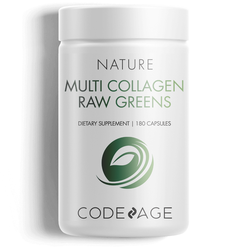 CodeAge Multi Collagen Raw Greens / Пять типов коллагена + 21 органический фрукт и овощ 180 капсул
CodeAge Multi Collagen Raw Greens / Пять типов коллагена + 21 органический фрукт и овощ 180 капсул