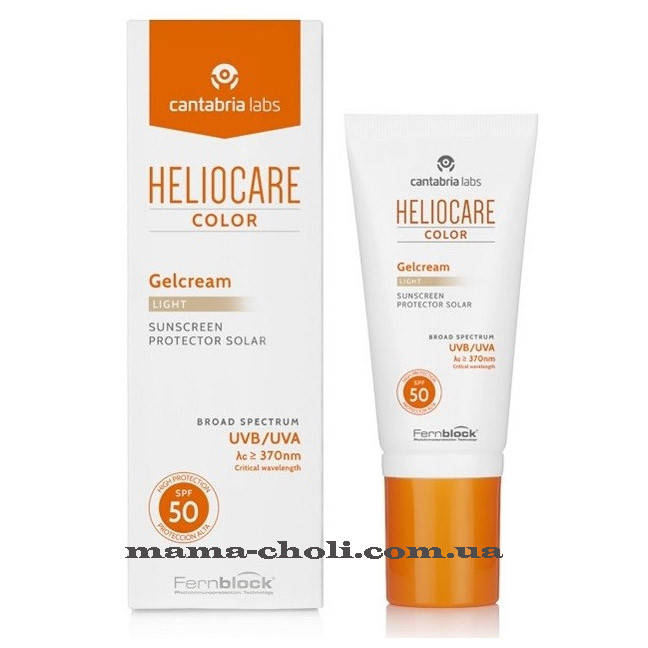 Солнцезащитный гель-крем с тоном SPF 50 светлый Heliocare Cantabria