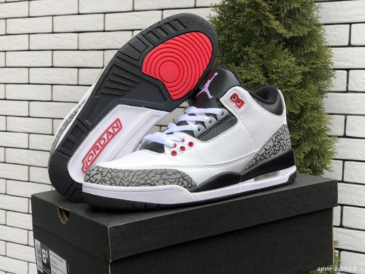 Мужские кроссовки Nike Air Jordan 3 Retro белые с черным, весенние кроссовки найк эир джордан 3 ретро 43, Черный
Мужские кроссовки Nike Air Jordan 3 Retro белые с черным, весенние кроссовки найк эир джордан 3 ретро 43, Черный