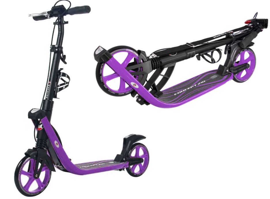 Maraton Concept 210 Фиолетовый Двухколесный складной алюминиевый самокат с ручным тормозом и подстаканником, Черный
Maraton Concept 210 Фиолетовый Двухколесный складной алюминиевый самокат с ручным тормозом и подстаканником, Черный