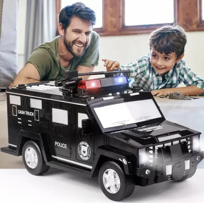 Машинка детский сейф с кодом и отпечатком пальца CASHTRUCK | Детский сейф игрушка | Копилка полицейская машина, Черный
Машинка детский сейф с кодом и отпечатком пальца CASHTRUCK | Детский сейф игрушка | Копилка полицейская машина, Черный
