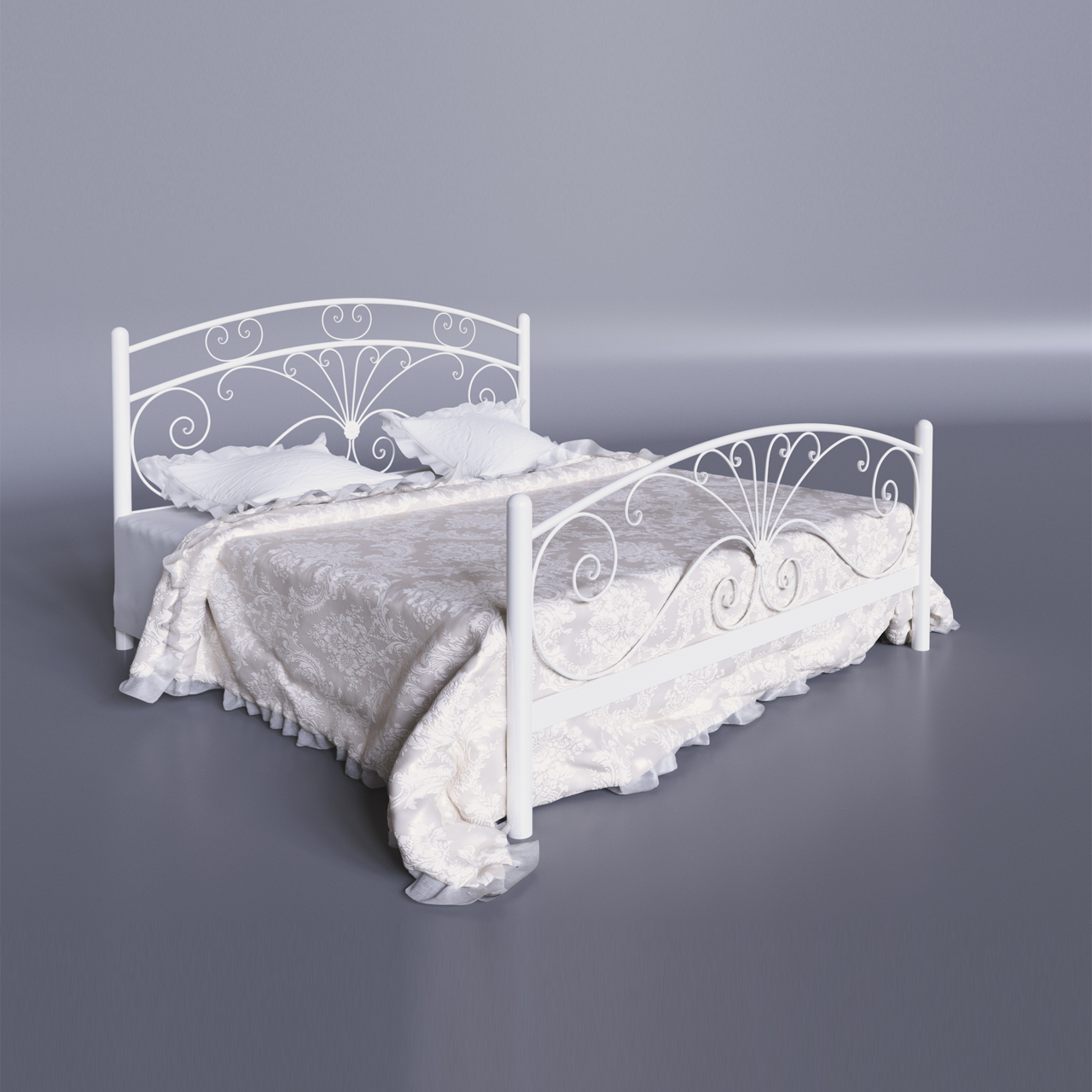 Кровать металлическая двуспальная Дармера 1800х2000
Кровать металлическая двуспальная Дармера 1800х2000