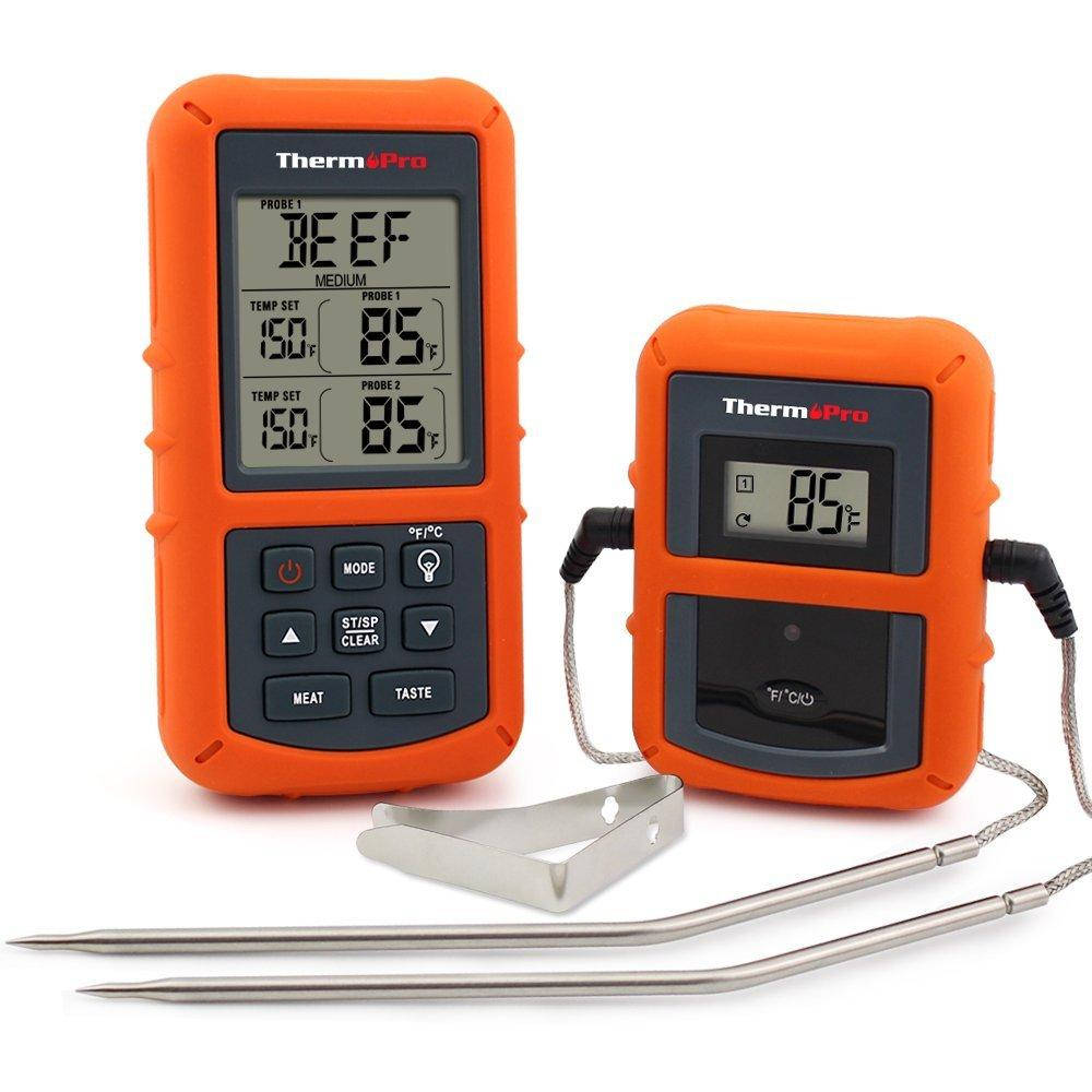 Беспроводной двухканальный термометр (до 100 м) ThermoPro TP-20S (0-300 °С) с таймером и 7 режимами для мяса
Беспроводной двухканальный термометр (до 100 м) ThermoPro TP-20S (0-300 °С) с таймером и 7 режимами для мяса
