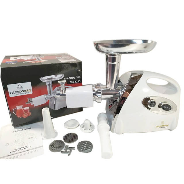 Электромясорубка Crownberg CB 4213 с насадкой для томата 3000 Вт
Электромясорубка Crownberg CB 4213 с насадкой для томата 3000 Вт