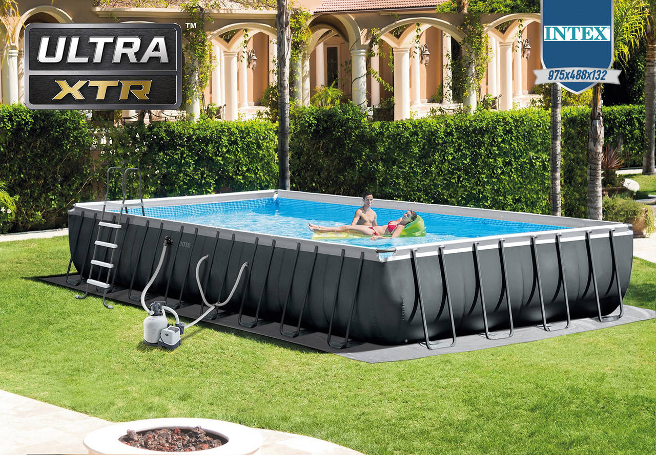 Каркасный прямоугольный бассейн Intex Ultra Frame 975x488x132 см 28376 с фильтром, Большой для всей семьи
Каркасный прямоугольный бассейн Intex Ultra Frame 975x488x132 см 28376 с фильтром, Большой для всей семьи