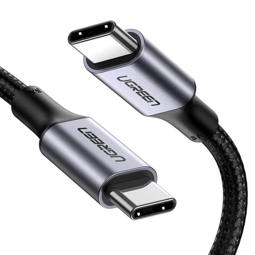 Кабель USB Type-C для быстрой зарядки Ugreen 5A QC4.0 PD2.0 100W тайп-с на тайп-с 1.5м (черный) US316
Кабель USB Type-C для быстрой зарядки Ugreen 5A QC4.0 PD2.0 100W тайп-с на тайп-с 1.5м (черный) US316