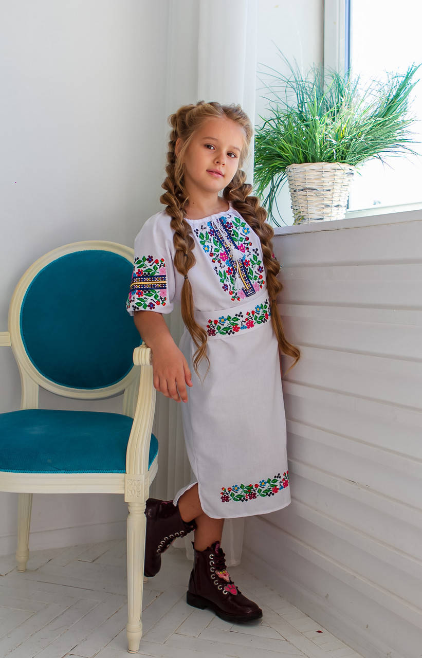 Плаття для дівчинки Ліловий Сад біле 134 
Плаття для дівчинки Ліловий Сад біле 134