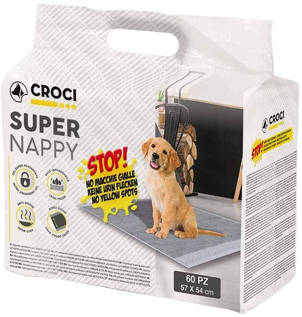 Одноразовые пеленки для собак с активированным углем 57*54 см Croci Super nappy 60 шт/уп
Одноразовые пеленки для собак с активированным углем 57*54 см Croci Super nappy 60 шт/уп