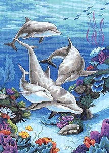 "The Dolphins Domain" Dimensions. Набор для вышивания (3830) 
"The Dolphins Domain" Dimensions. Набор для вышивания (3830)