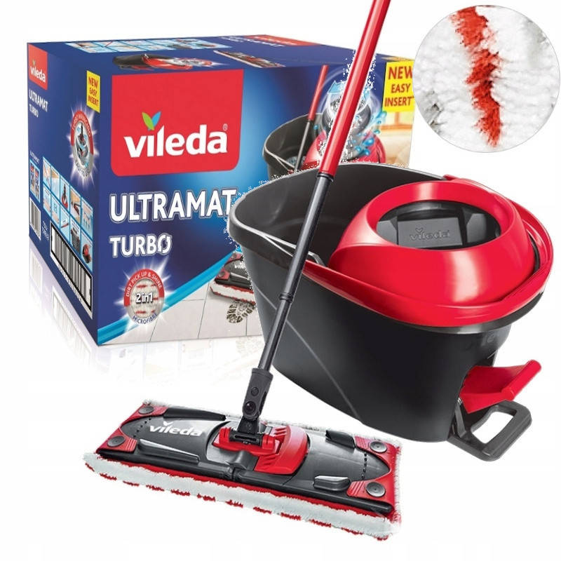 Набір для прибирання Vileda Ultramat Turbo (швабра і відро з віджимом) Оригинал, Красный
Набір для прибирання Vileda Ultramat Turbo (швабра і відро з віджимом) Оригинал, Красный