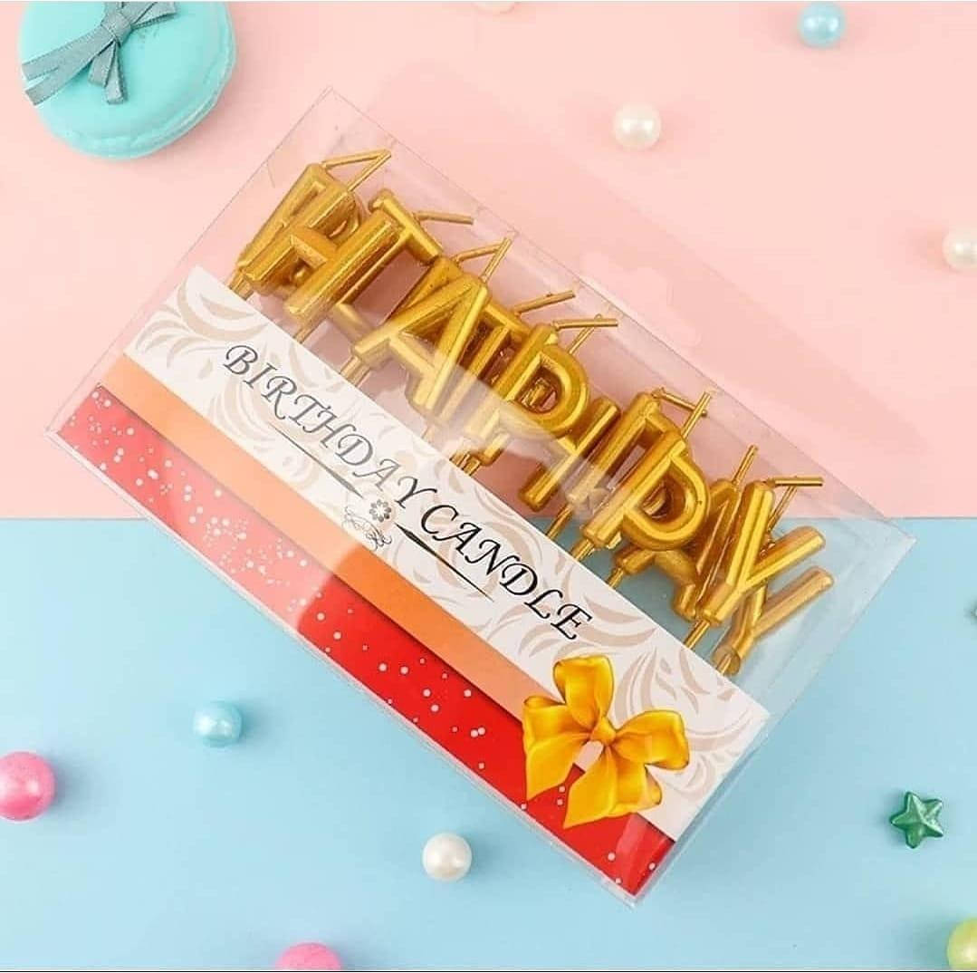 Свечи в торт HAPPY BIRTHDAY | Золото
Свечи в торт HAPPY BIRTHDAY | Золото