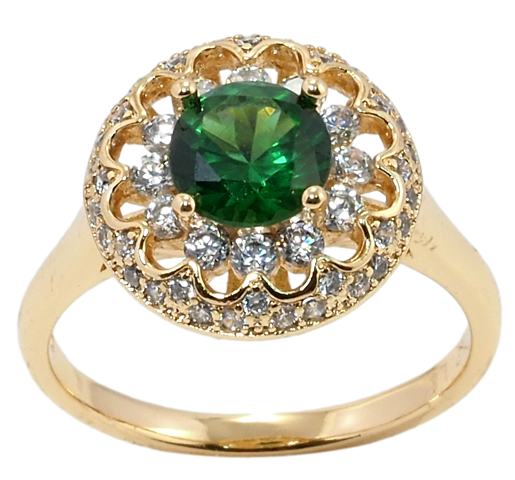 Кольцо Xuping Позолота 18K "Зеленый фианит в изящном обрамлении циркония" р.16,17,17.5,18
Кольцо Xuping Позолота 18K "Зеленый фианит в изящном обрамлении циркония" р.16,17,17.5,18