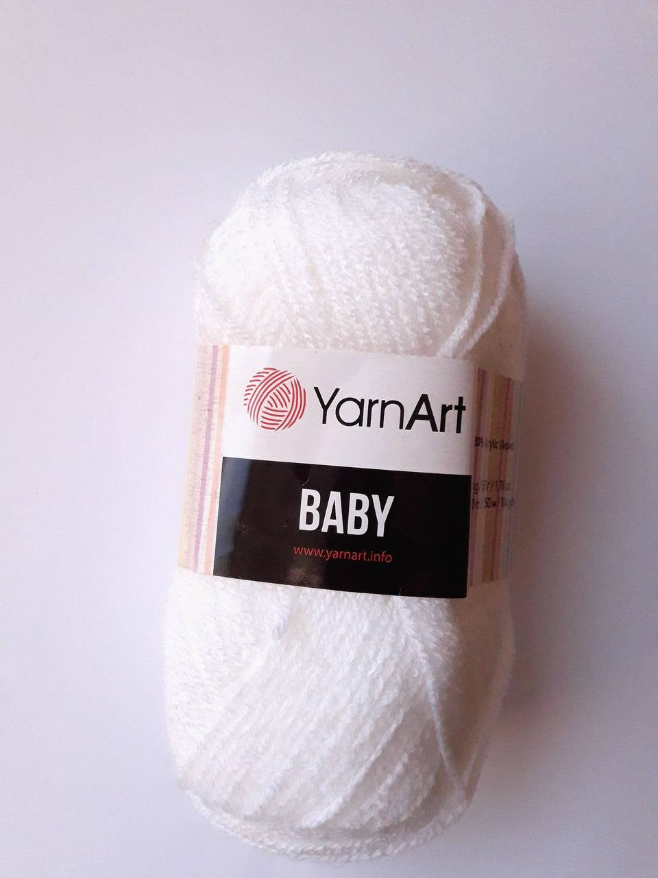 Нитки для вязания, пряжа детская акриловая Baby YarnArt, 100% акрил 150 метрів, Колір 501, білий, Белый
Нитки для вязания, пряжа детская акриловая Baby YarnArt, 100% акрил 150 метрів, Колір 501, білий, Белый