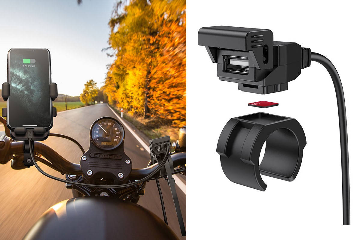 Зарядное устройство USB для телефона на мотоцикл, HOCO Z45 Motorcycle Charger 1USB 2,4A чёрное, Черный
Зарядное устройство USB для телефона на мотоцикл, HOCO Z45 Motorcycle Charger 1USB 2,4A чёрное, Черный