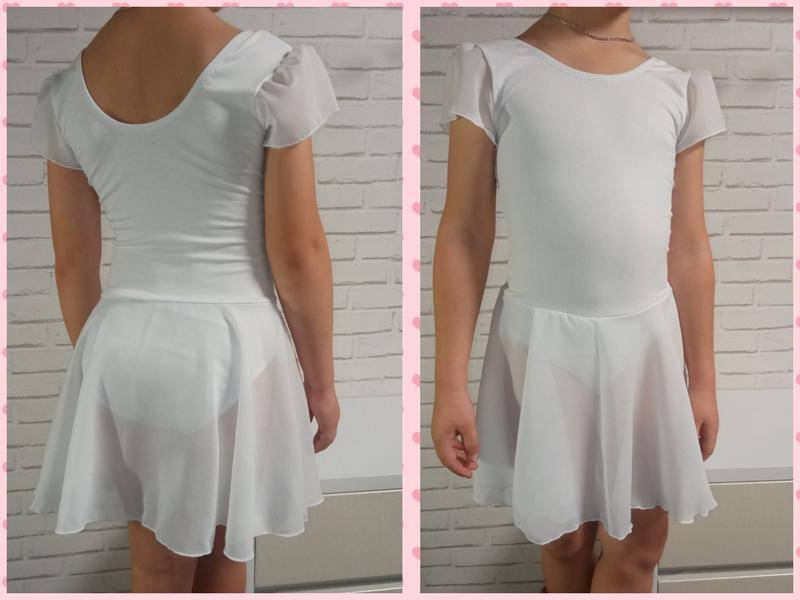 Р-р 104 -158, Купальник с шифоновой юбкой для гимнастики и танцев 116, Белый
Р-р 104 -158, Купальник с шифоновой юбкой для гимнастики и танцев 116, Белый