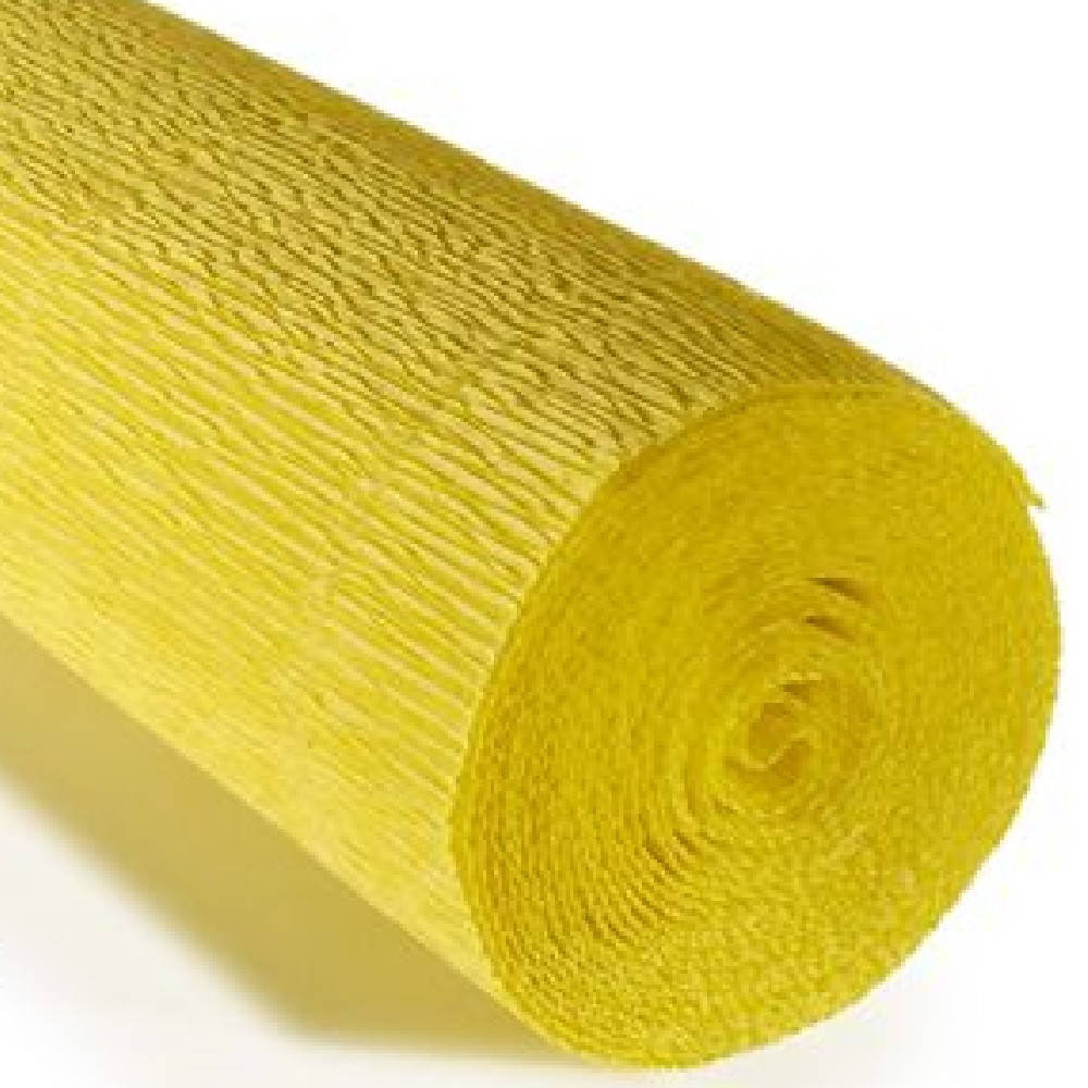 Гофрированная бумага лимонно-желтая (#575 Lemon Yellow) плотная качественная бумага креп Италия 180г 2,5м
Гофрированная бумага лимонно-желтая (#575 Lemon Yellow) плотная качественная бумага креп Италия 180г 2,5м