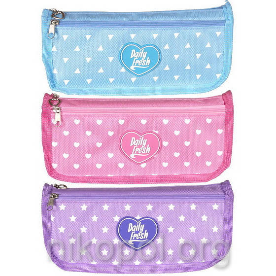 Пенал школьный "косметичка" "Daily fresh" 21х9х6см., Разные цвета
Пенал школьный "косметичка" "Daily fresh" 21х9х6см., Разные цвета