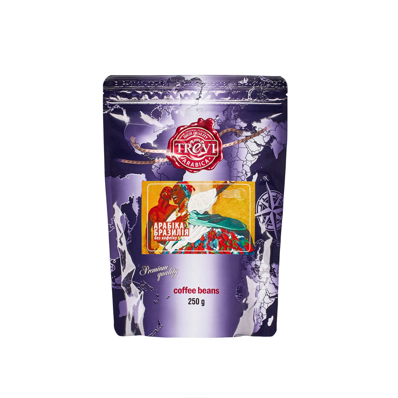 Кофе в зёрнах Trevi Арабика Бразилия без кофеина 250 г вкус мягкий с орехово-шоколадным послевкусием
Кофе в зёрнах Trevi Арабика Бразилия без кофеина 250 г вкус мягкий с орехово-шоколадным послевкусием