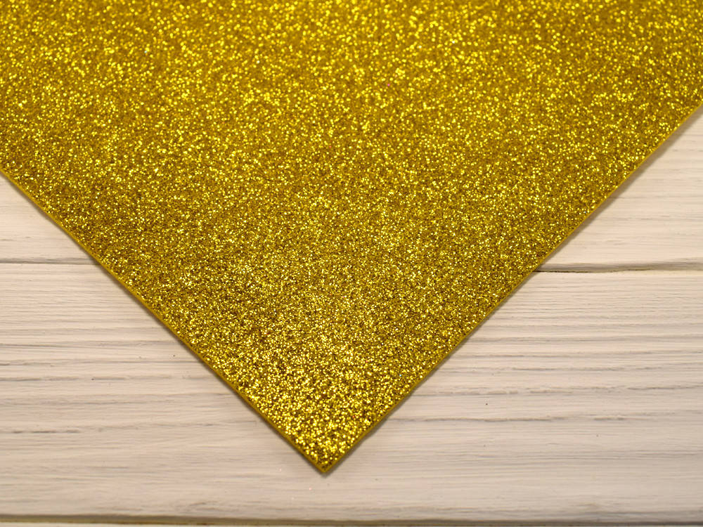 Фом с глиттером 20х30 см - №2 золото 
Фом с глиттером 20х30 см - №2 золото