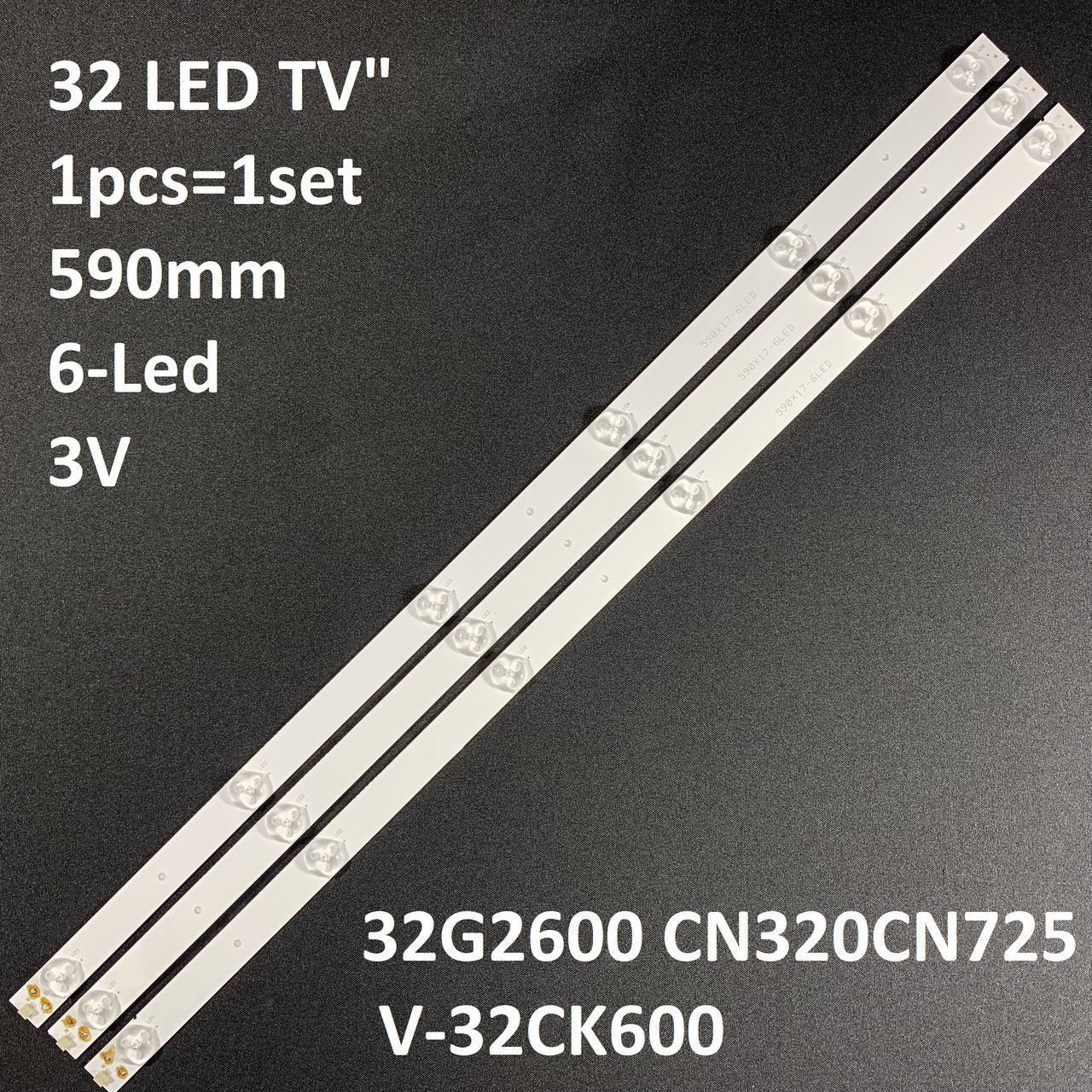 LED підсвітка TV Bravis 32" inch 6-led 590mm 3V JL.D320427005-T JL.D320427005 VITYAS 32L 301C18 1pcs =1set
LED підсвітка TV Bravis 32" inch 6-led 590mm 3V JL.D320427005-T JL.D320427005 VITYAS 32L 301C18 1pcs =1set