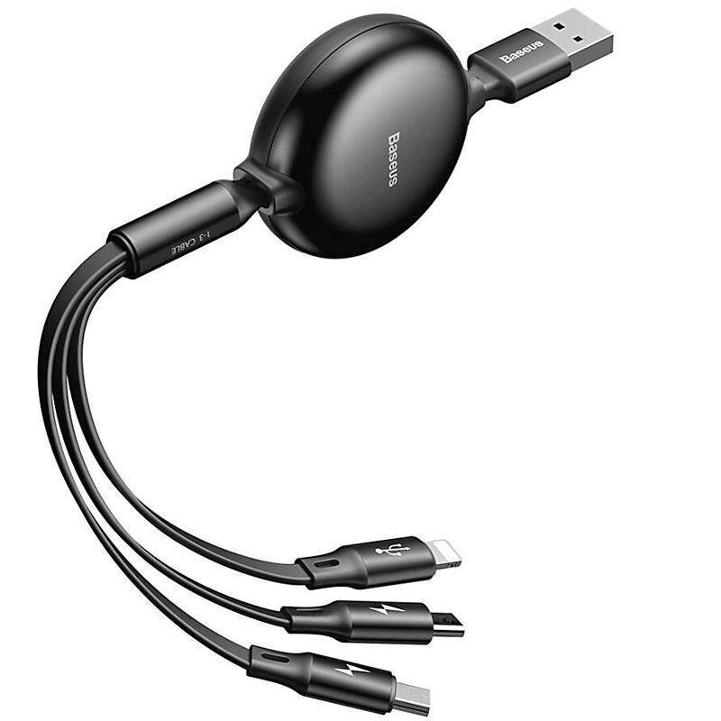 Кабель 3 в 1 Baseus combo Little Octopus CAMLT-ZY01 Micro USB, Lightning, Type-C, черный
Кабель 3 в 1 Baseus combo Little Octopus CAMLT-ZY01 Micro USB, Lightning, Type-C, черный
