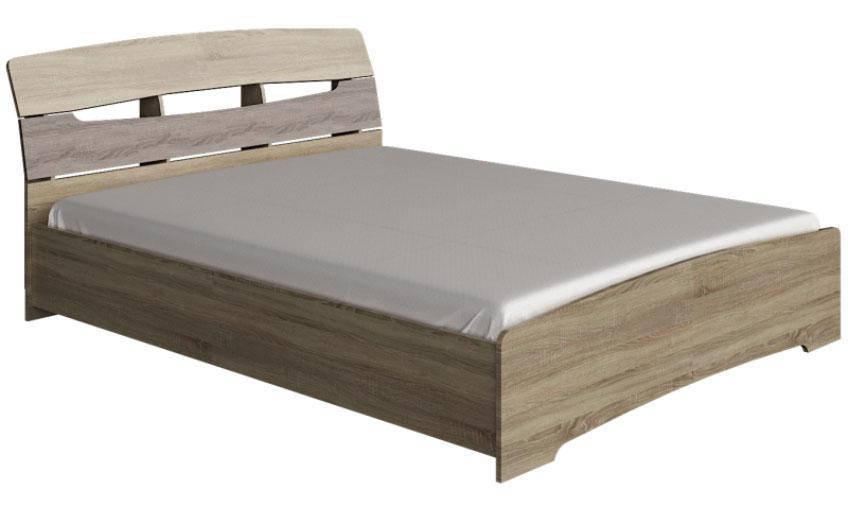 Кровать двуспальная Марго сонома + трюфель 165х220х90.