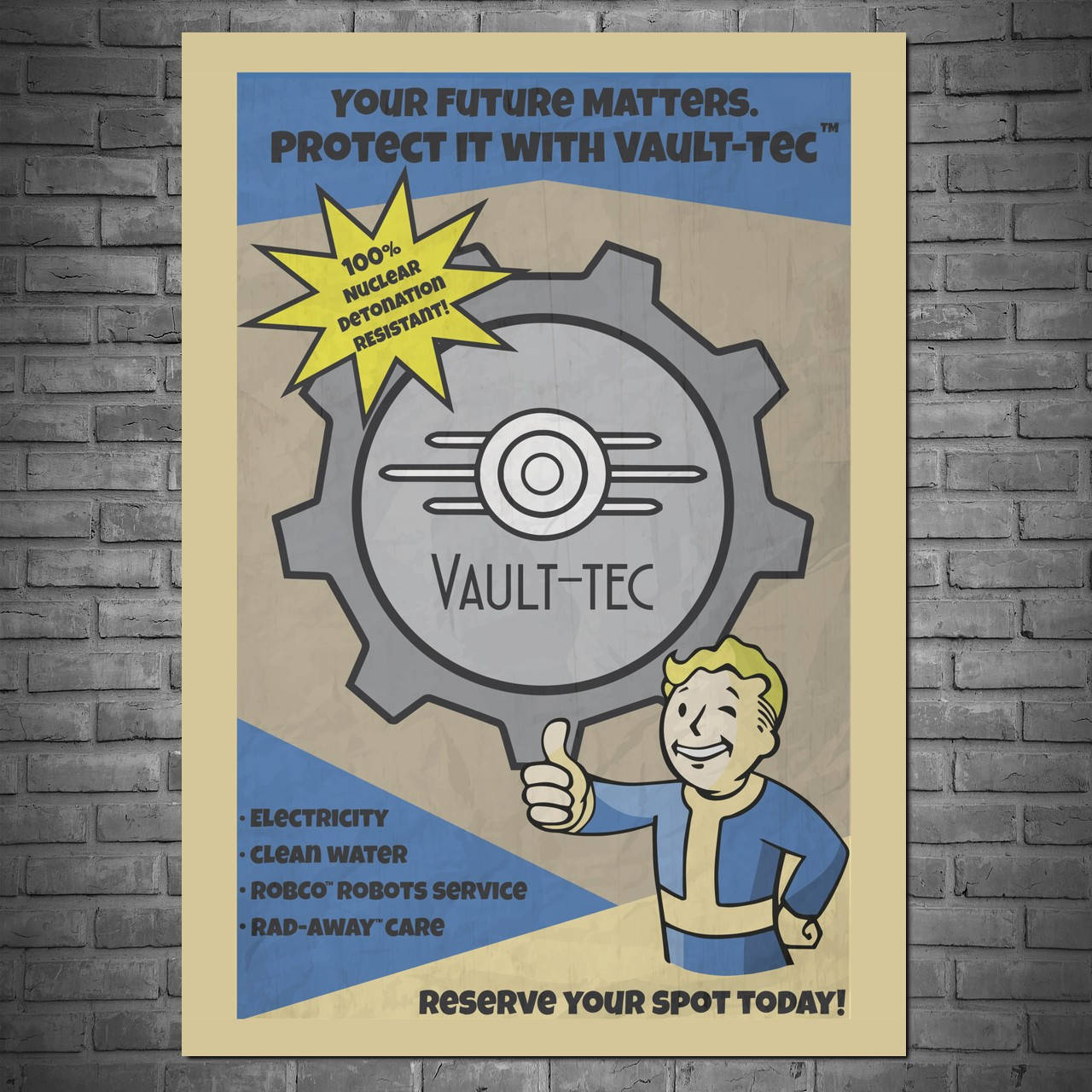Плакат "Фаллаут, агит.листовка Vault-Tec, Fallout, Vault-Tec" (артикул 2169) 42, Полуглянец, 30
Плакат "Фаллаут, агит.листовка Vault-Tec, Fallout, Vault-Tec" (артикул 2169) 42, Полуглянец, 30