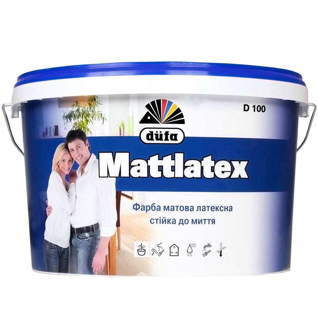 Краска водоэмульсионная для стен стойкая к мытью латексная Dufa Mattlatex D100 7 кг, Белый
Краска водоэмульсионная для стен стойкая к мытью латексная Dufa Mattlatex D100 7 кг, Белый