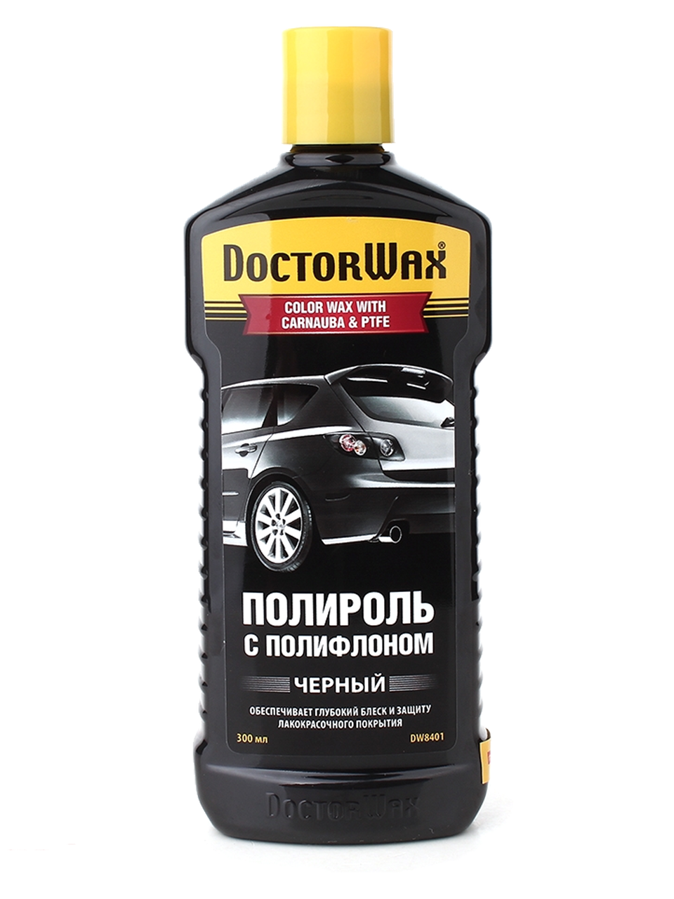 Полироль кузова с полифлоном черная Doctor Wax 300 мл (DW8401), Черный 
Полироль кузова с полифлоном черная Doctor Wax 300 мл (DW8401), Черный