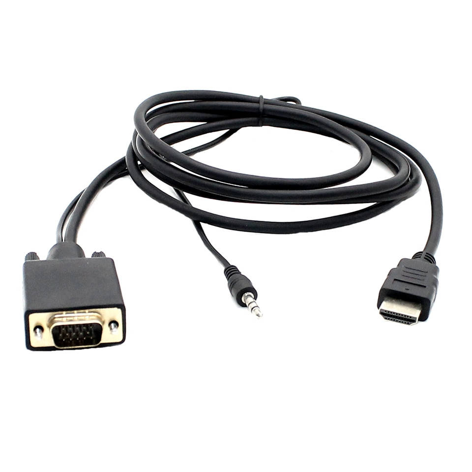 Кабель переходник HDMI to VGA со встроенным конвертером и AV аудио выходом 1.8m Converter, Черный
Кабель переходник HDMI to VGA со встроенным конвертером и AV аудио выходом 1.8m Converter, Черный