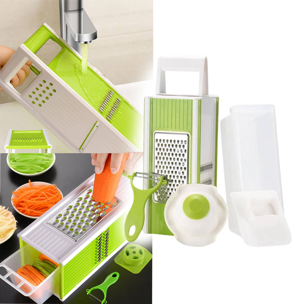 Ручная овощерезка с контейнером Multi Purpose Grater / Мультислайсер 4 в 1 / Терка для овощей, Зелёный
Ручная овощерезка с контейнером Multi Purpose Grater / Мультислайсер 4 в 1 / Терка для овощей, Зелёный