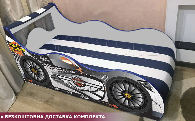 Кровать машина Харлей Мото Hipe Drive комплект, детская кровать авто со встроенным матрасом Спорт
Кровать машина Харлей Мото Hipe Drive комплект, детская кровать авто со встроенным матрасом Спорт
