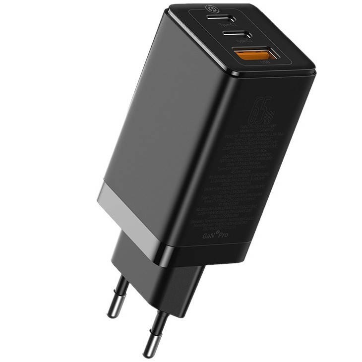 Зарядное устройство с быстрой зарядкой BASEUS GaN2 Lite |2Type-C/Type-A, 3A/65W, PD/QC| Черный (CCGAN2P-B01)
Зарядное устройство с быстрой зарядкой BASEUS GaN2 Lite |2Type-C/Type-A, 3A/65W, PD/QC| Черный (CCGAN2P-B01)