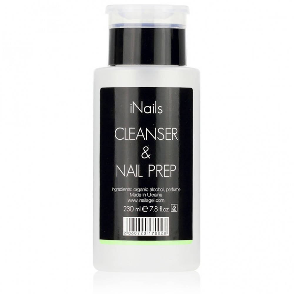 Обезжириватель Nail Prep&Cleanser iNails 230 мл.
Обезжириватель Nail Prep&Cleanser iNails 230 мл.