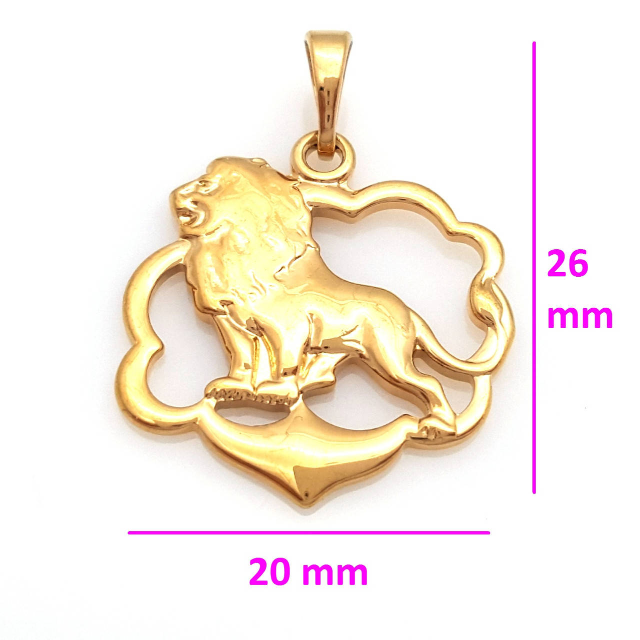 Кулон Знак Зодиака "Лев", без камней, медсталь, 18К
Кулон Знак Зодиака "Лев", без камней, медсталь, 18К